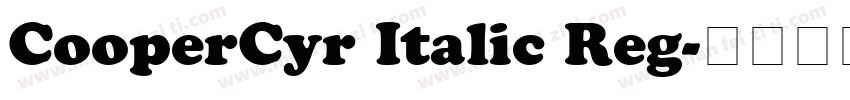 CooperCyr Italic Reg字体转换